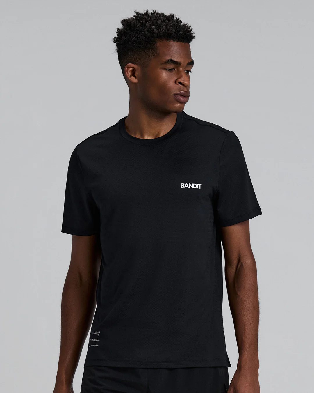 Bandit Men's Micromesh™ Run Tee "Black" - Image 2
