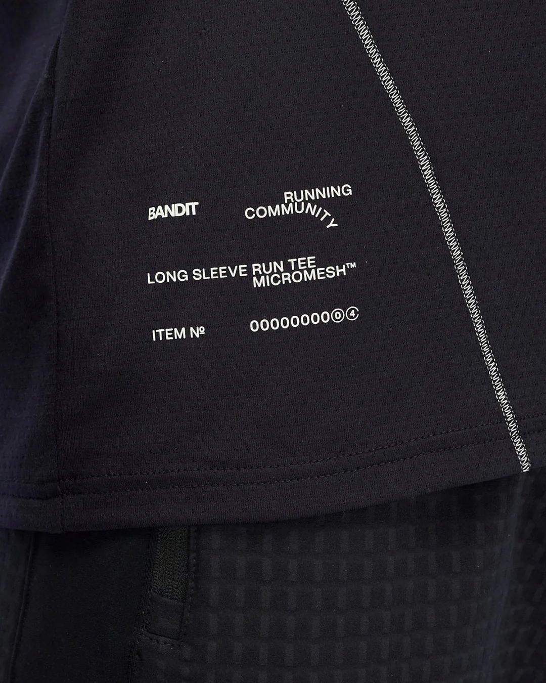 Bandit Men's Micromeshâ„¢ Reflecto Stitchâ„¢ Long Sleeve Tee "Black" - Image 4