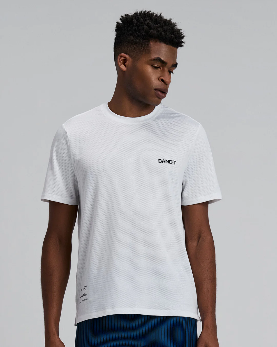 Bandit Men's Micromeshâ„¢ Run Tee "White" - Image 2