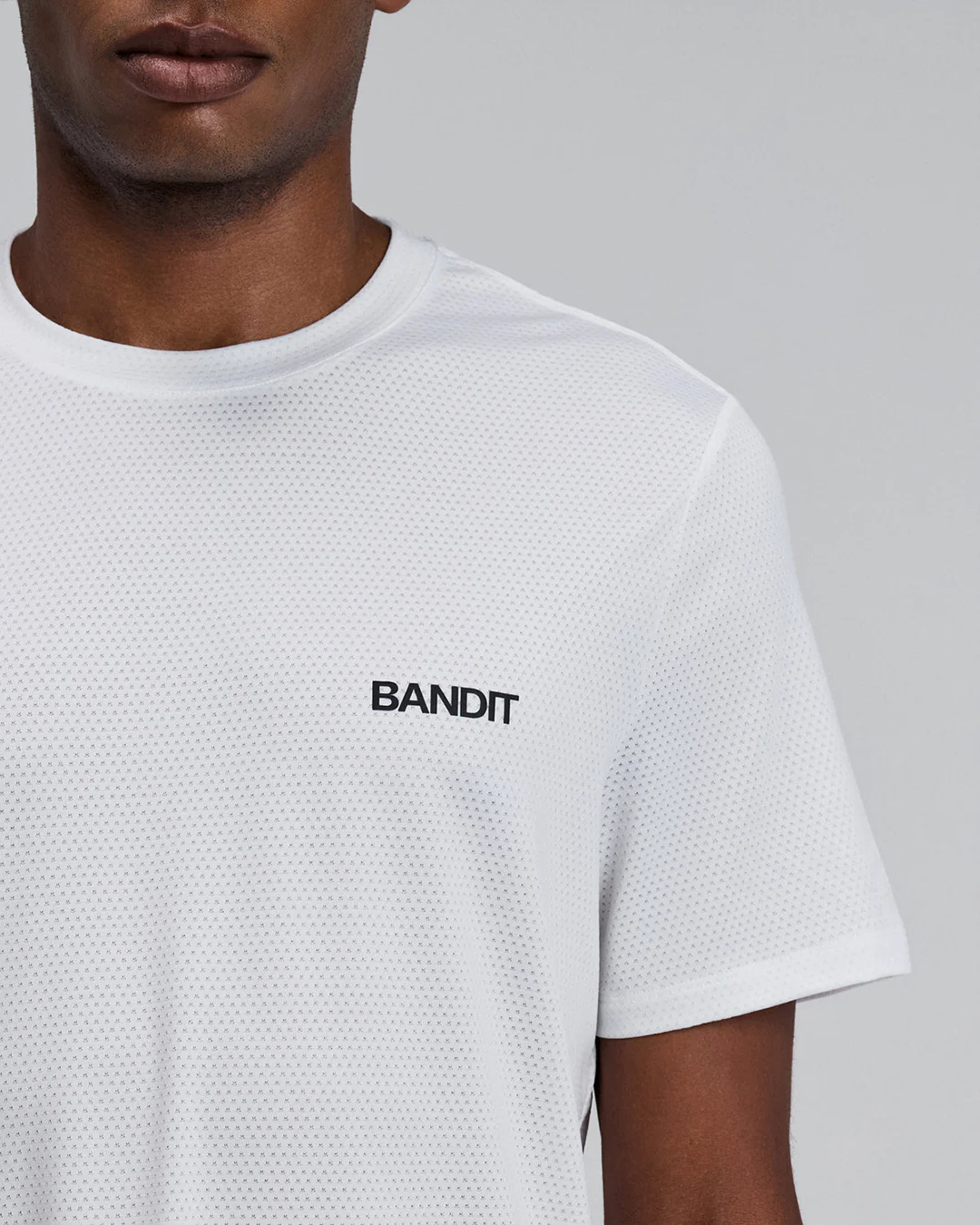 Bandit Men's Micromeshâ„¢ Run Tee "White" - Image 3