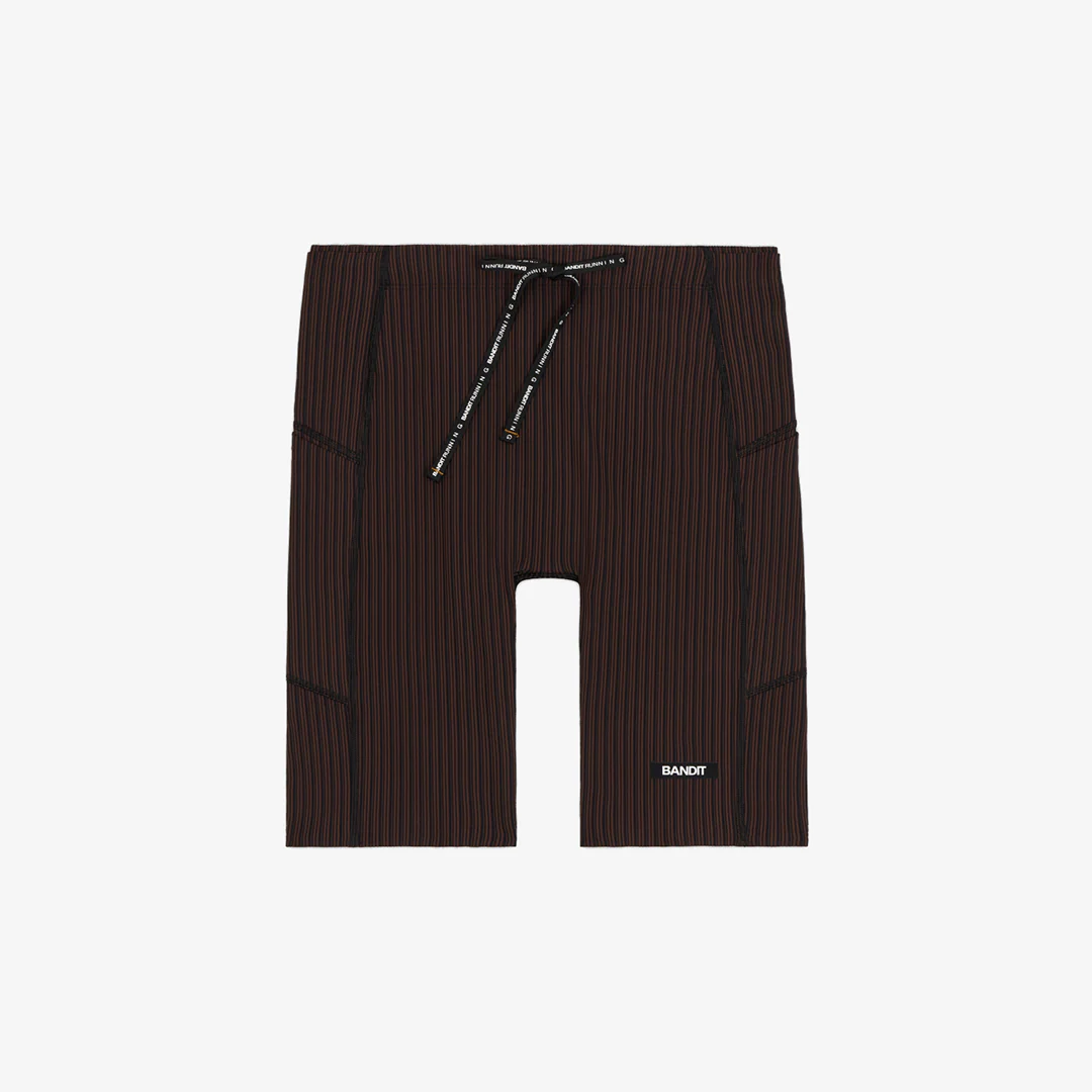 Bandit Men's Striped Cadence⢠7 Pocket Lined Half Tights "Cacao/Black"