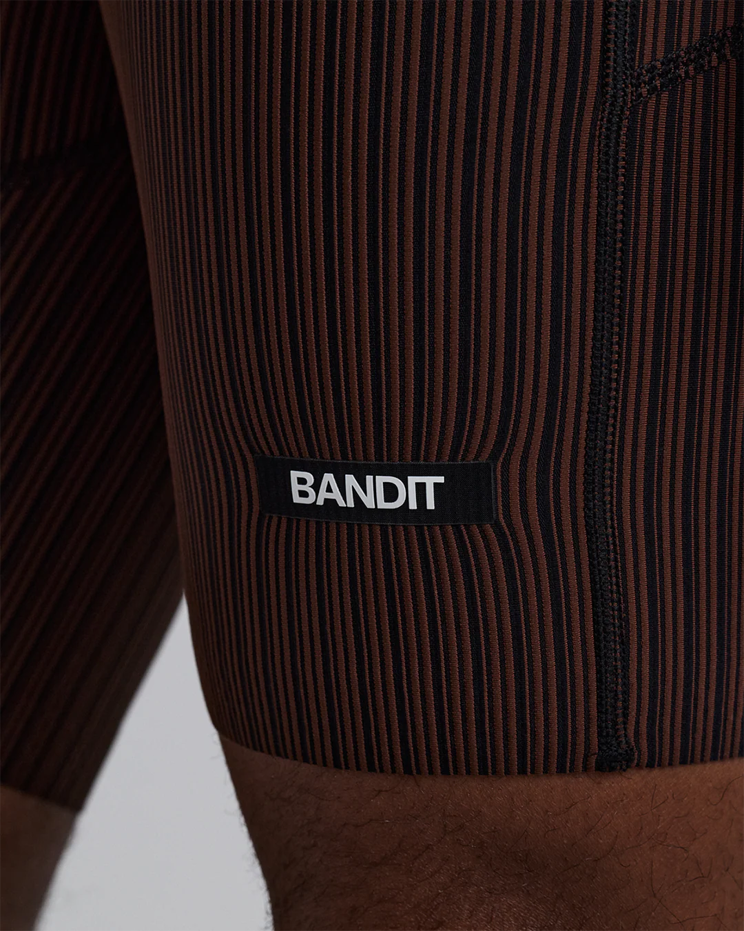 Bandit Men's Striped Cadence⢠7 Pocket Lined Half Tights "Cacao/Black" - Image 5