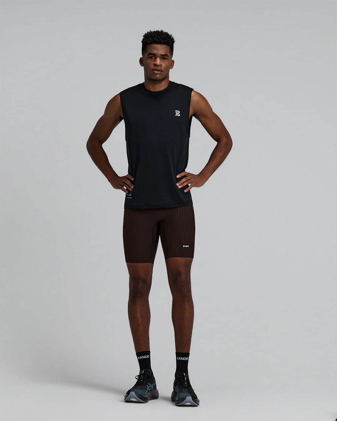 Bandit Men's Striped Cadence⢠7 Pocket Lined Half Tights "Cacao/Black" - Image 7