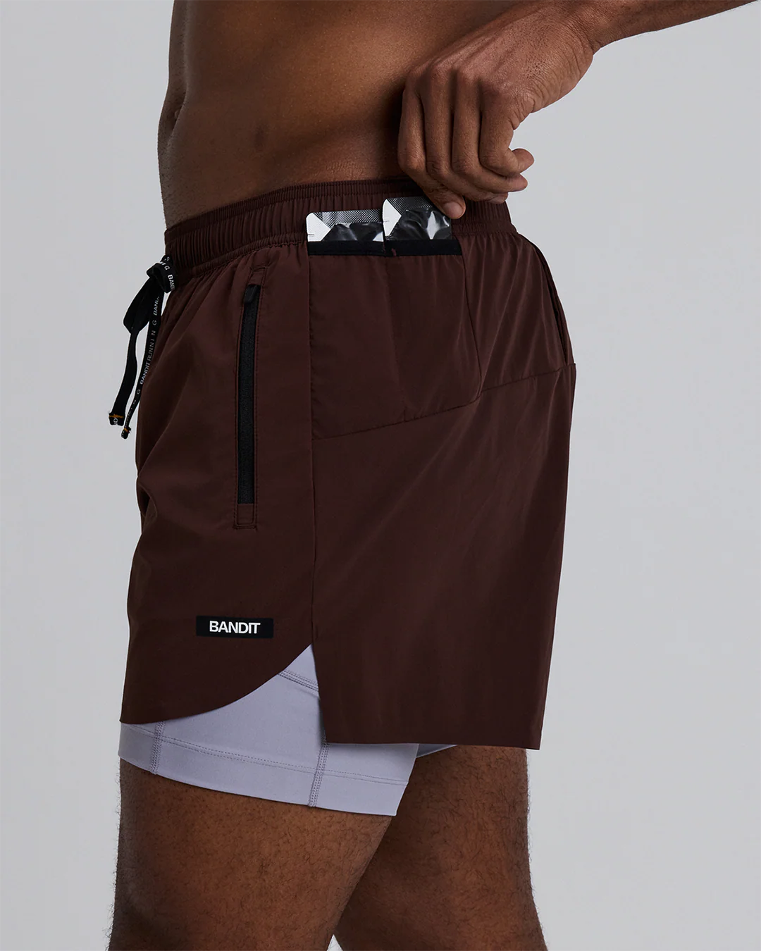 Bandit Men's Ventoâ„¢ Next Gen 2-In-1 Run Shorts "Cacao/Violet Fog" - Image 3
