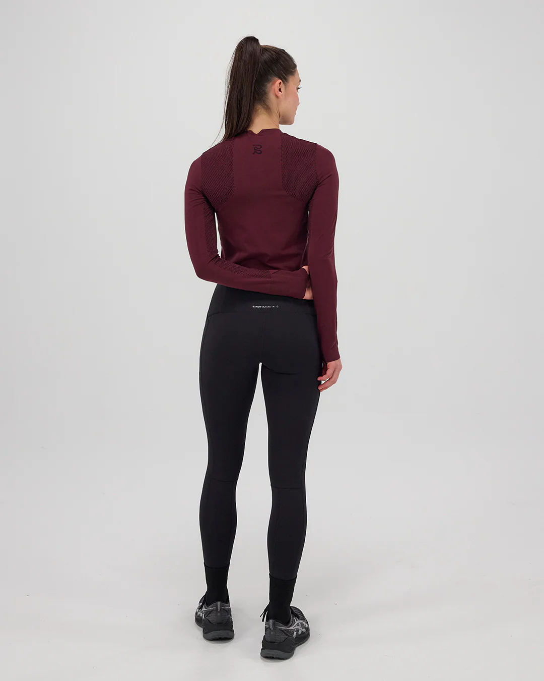 Bandit Women's Mercuryâ„¢ Seamless Long Sleeve Crop Tee "Fig" - Image 6