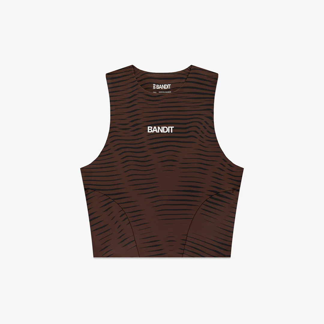 Bandit Women's Staminaâ„¢ Race Crop "Organic Stripe Cacao"