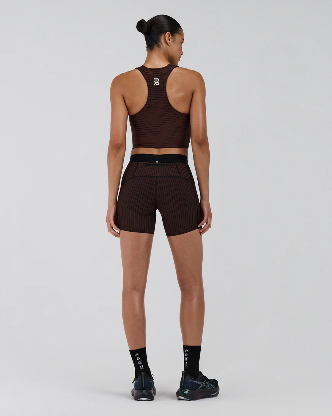Bandit Women's Staminaâ„¢ Race Crop "Organic Stripe Cacao" - Image 8