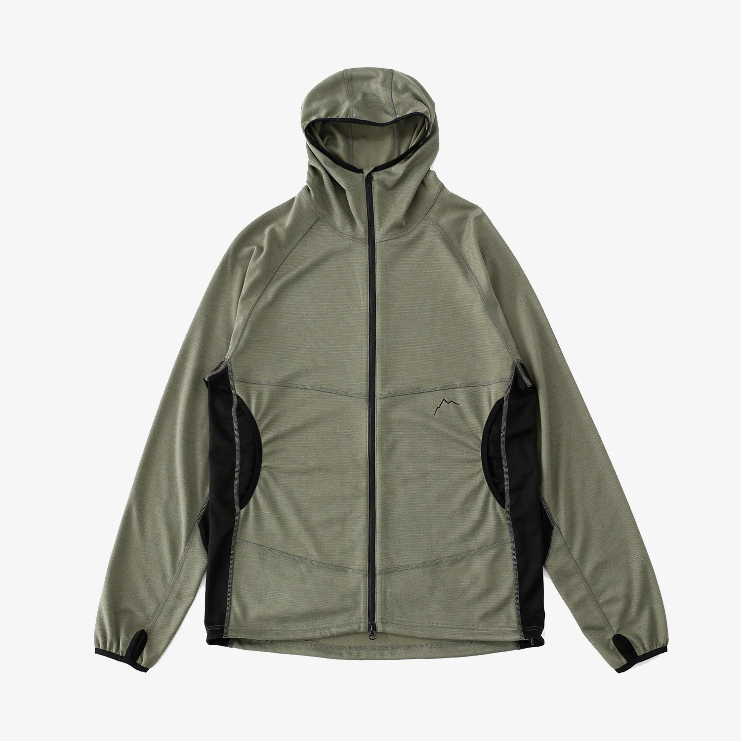Cayl Men's Live Wool Zip Up Coolmax Hooded Sweatshirt "Khaki"