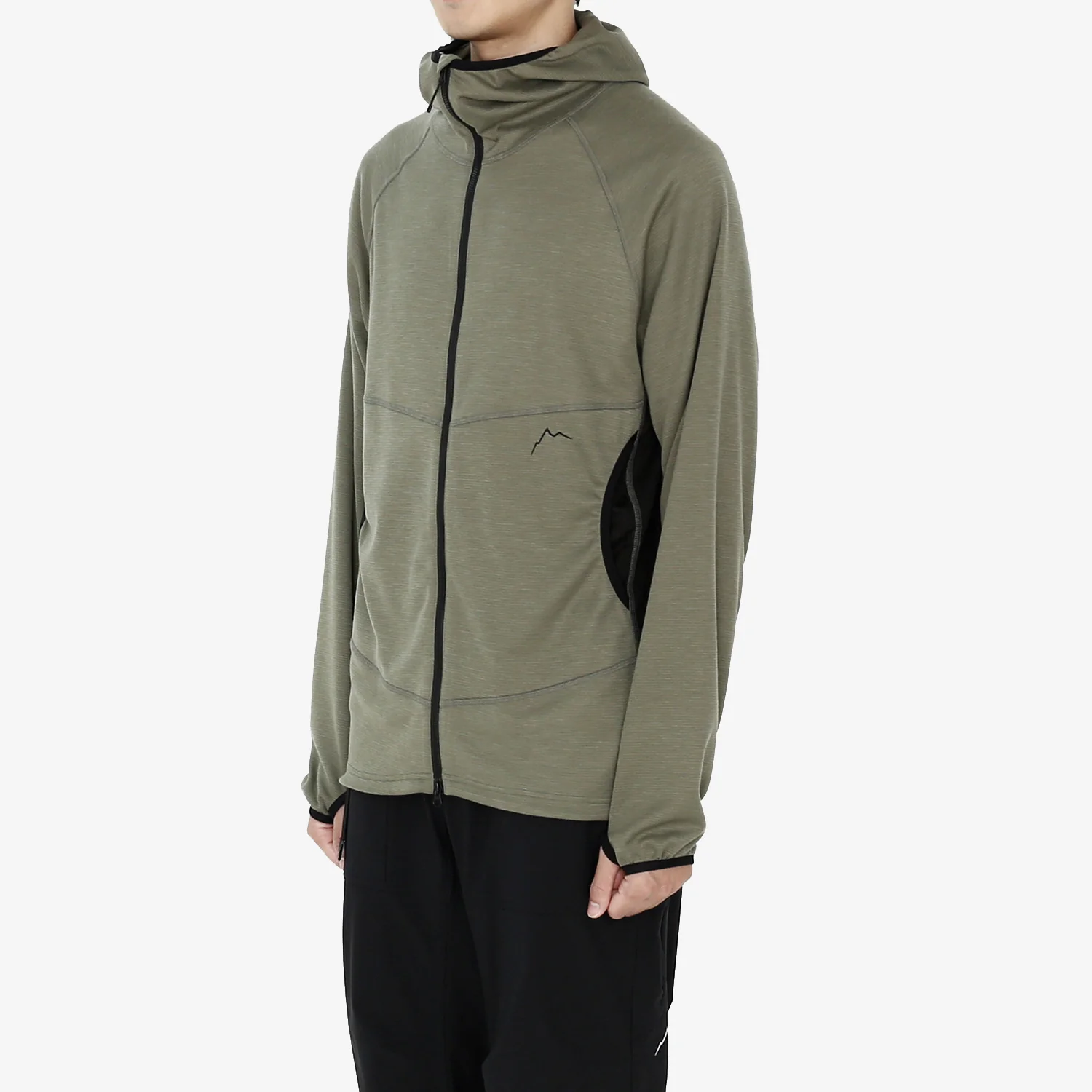 Cayl Men's Live Wool Zip Up Coolmax Hooded Sweatshirt "Khaki" - Image 10