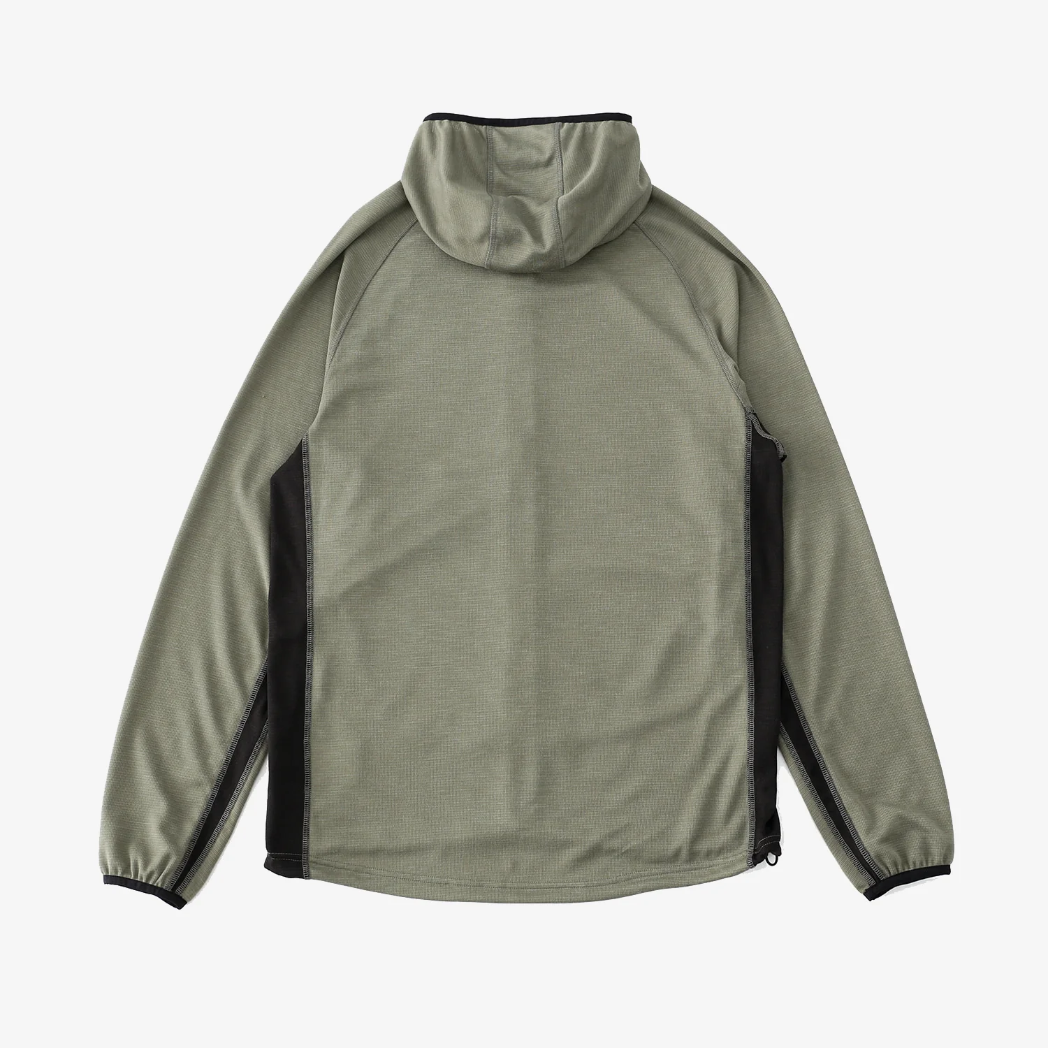 Cayl Men's Live Wool Zip Up Coolmax Hooded Sweatshirt "Khaki" - Image 2