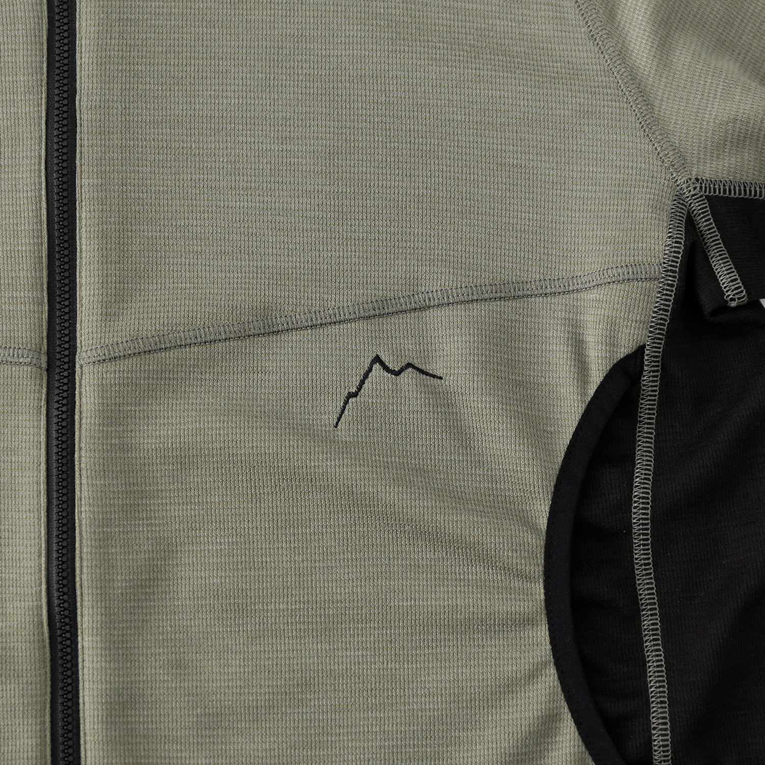 Cayl Men's Live Wool Zip Up Coolmax Hooded Sweatshirt "Khaki" - Image 5