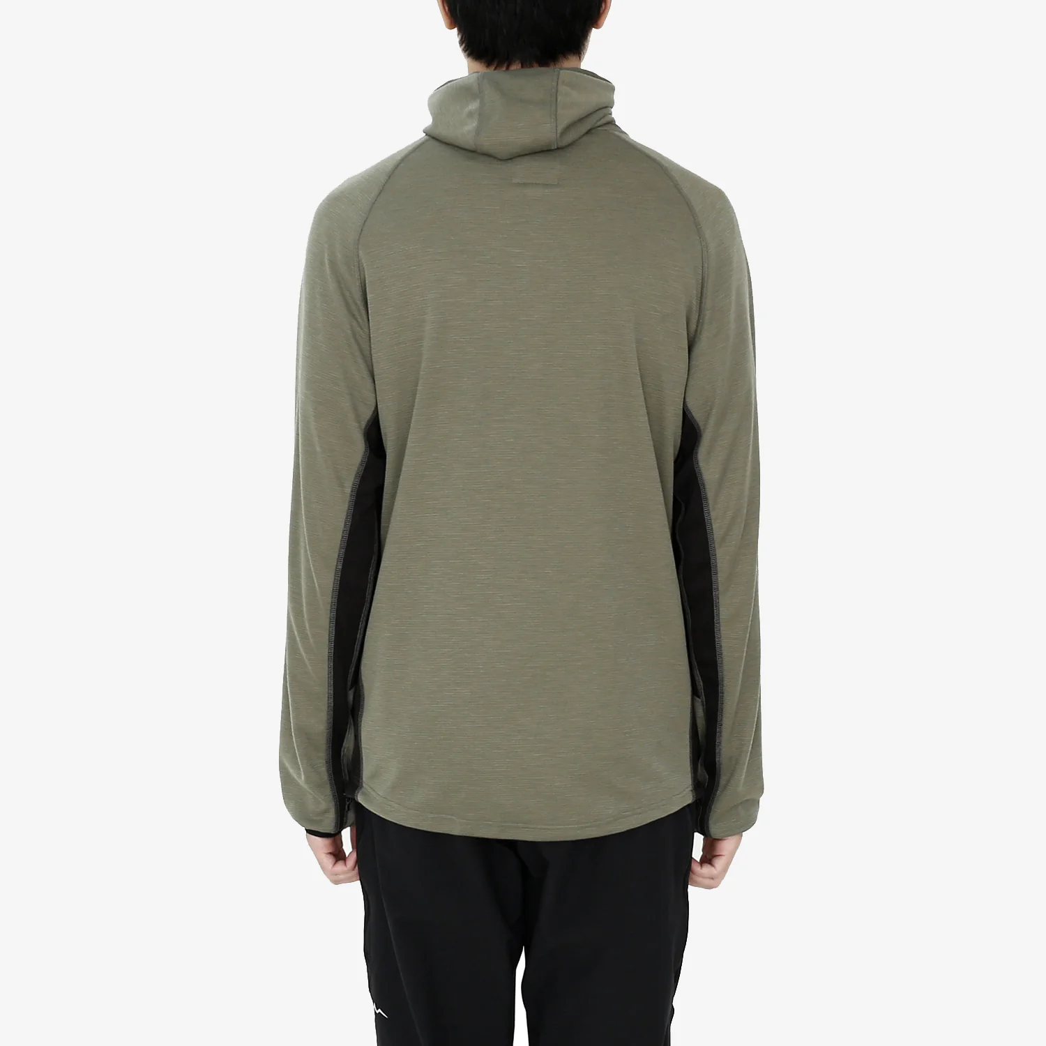 Cayl Men's Live Wool Zip Up Coolmax Hooded Sweatshirt "Khaki" - Image 8