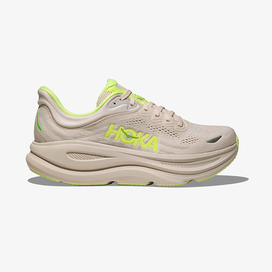 Hoka Men's Bondi 9 "Grout/Neon Yuzu"