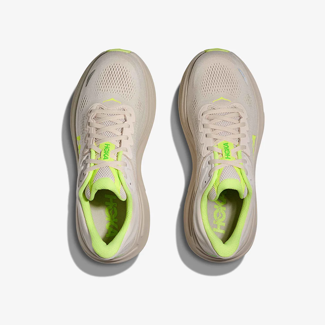 Hoka Men's Bondi 9 "Grout/Neon Yuzu" - Image 3