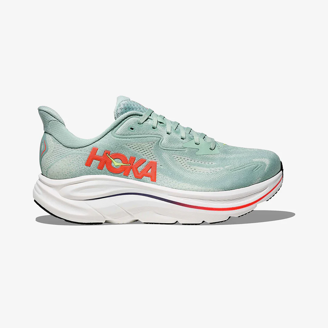 Hoka Men's Clifton 10 "Sage/Neon Flame"