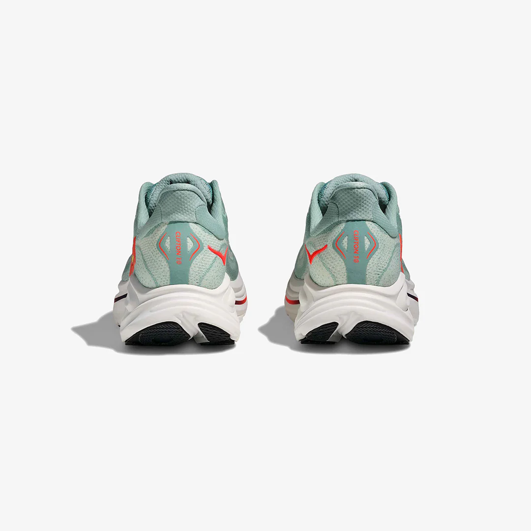 Hoka Men's Clifton 10 "Sage/Neon Flame" - Image 5