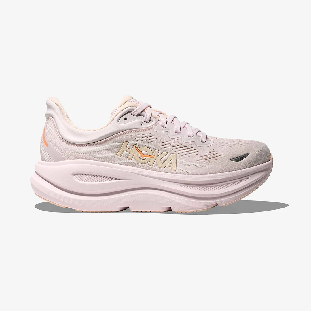 Hoka Women's Bondi 9 "Lilac Cream/Tangerine Glow"
