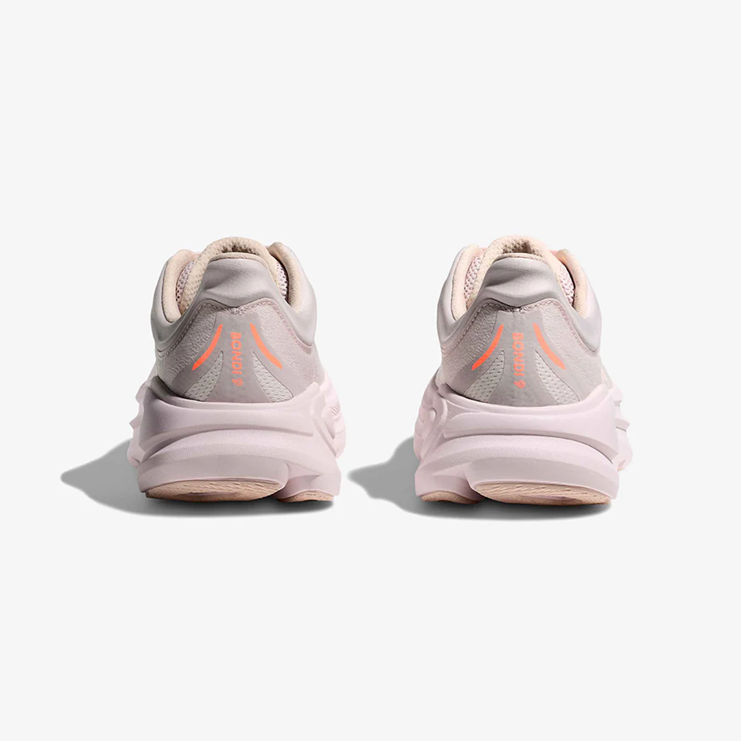 Hoka Women's Bondi 9 "Lilac Cream/Tangerine Glow" - Image 5
