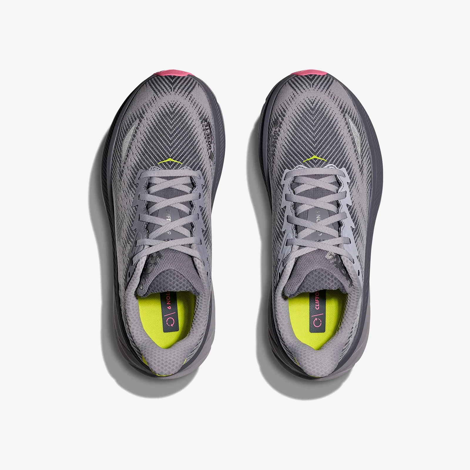 Hoka Women's Clifton 9 GTX "Grey Skies/Foggy Grey" - Image 3