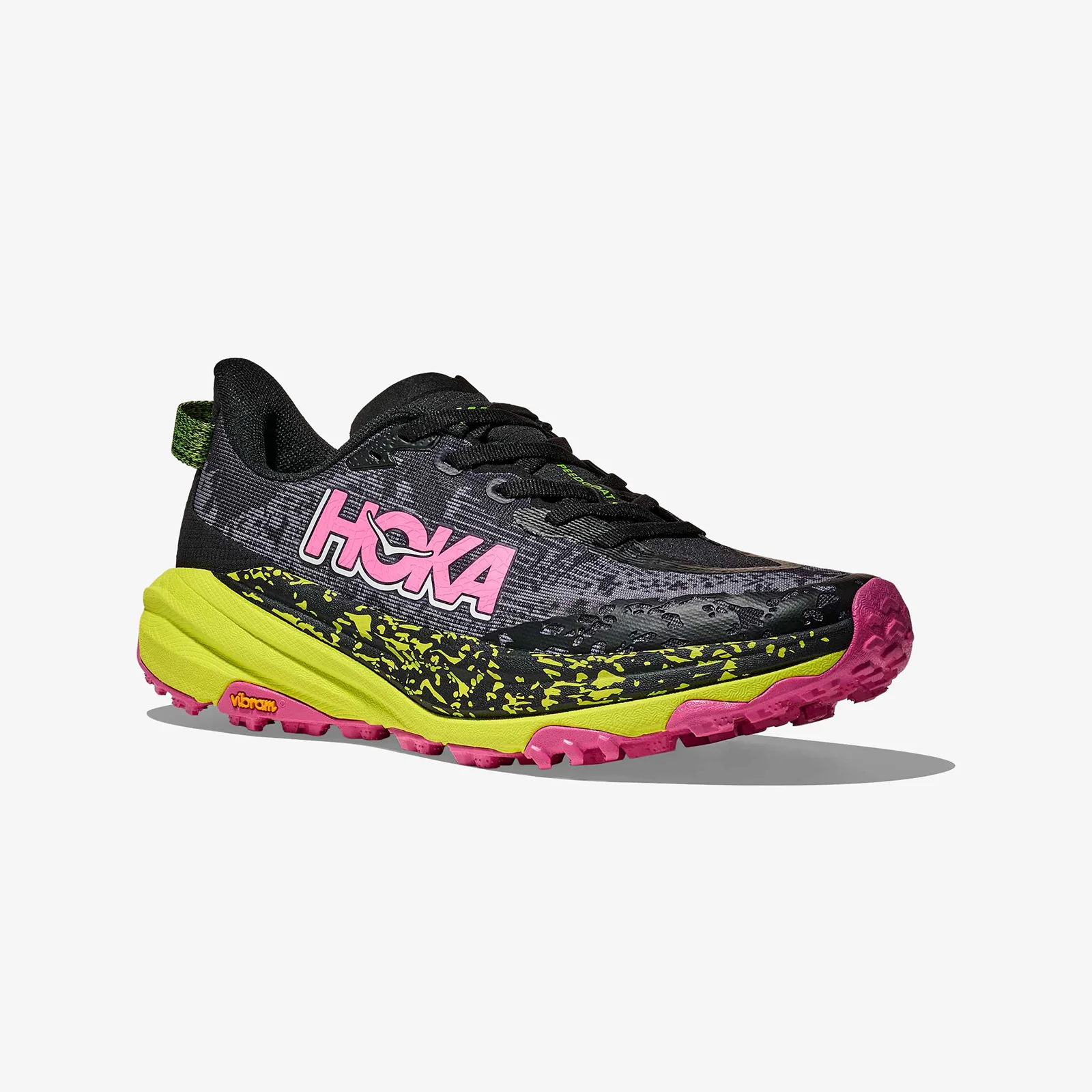 Hoka Women's Speedgoat 6 "Black/Neon Hoka Citrus" - Image 4