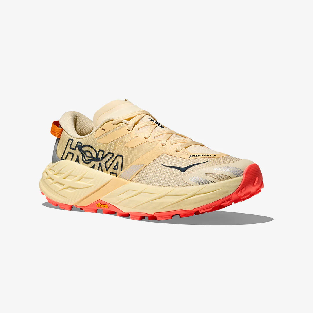 Hoka Women's Speedgoat 7 "Vintage Yellow/Neon Flame" - Image 4