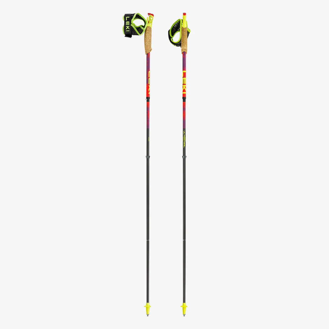 Leki Ultratrail FX.One SL Trail Running Poles "Bright Red/Violet/Neon Yellow"