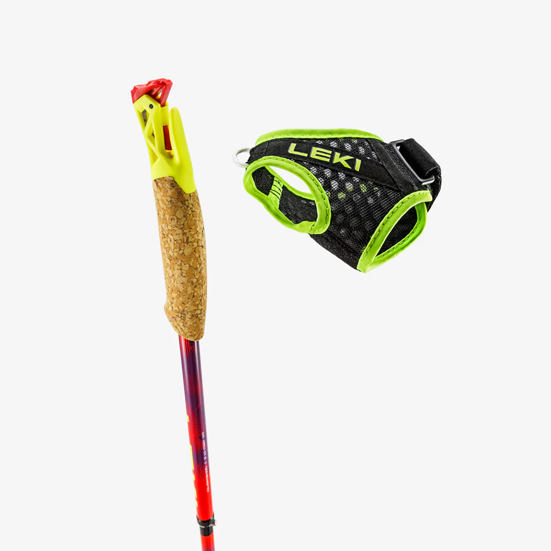 Leki Ultratrail FX.One SL Trail Running Poles "Bright Red/Violet/Neon Yellow" - Image 2
