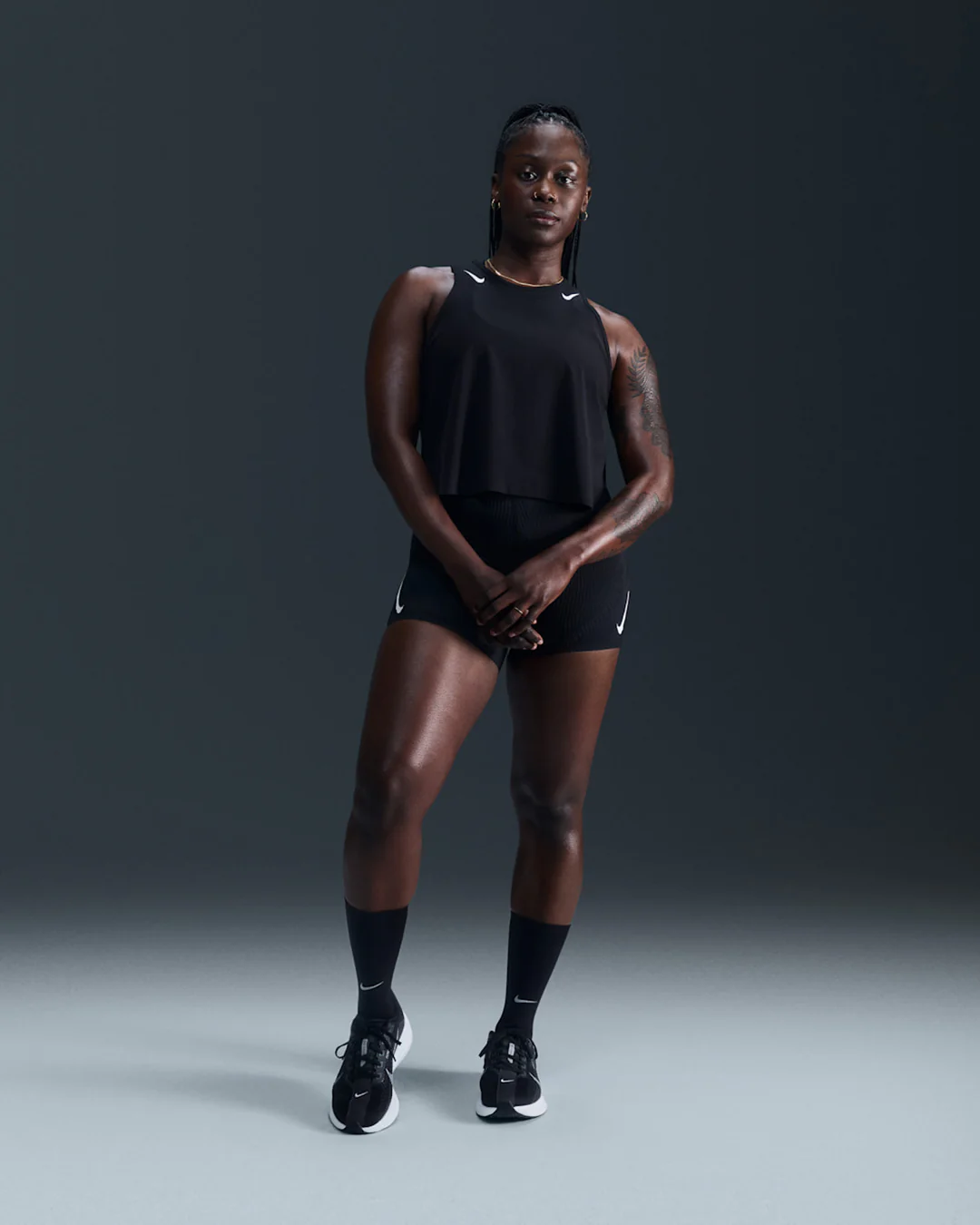 Nike Women's NK Aeroswift DFADV Crop Tank Top "Black" - Image 5