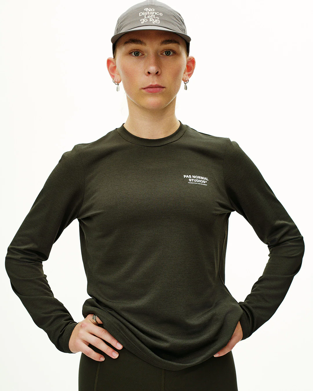 Pas Normal Studios Balance Women's Long Sleeve T-Shirt ND "Dark Olive" - Image 3