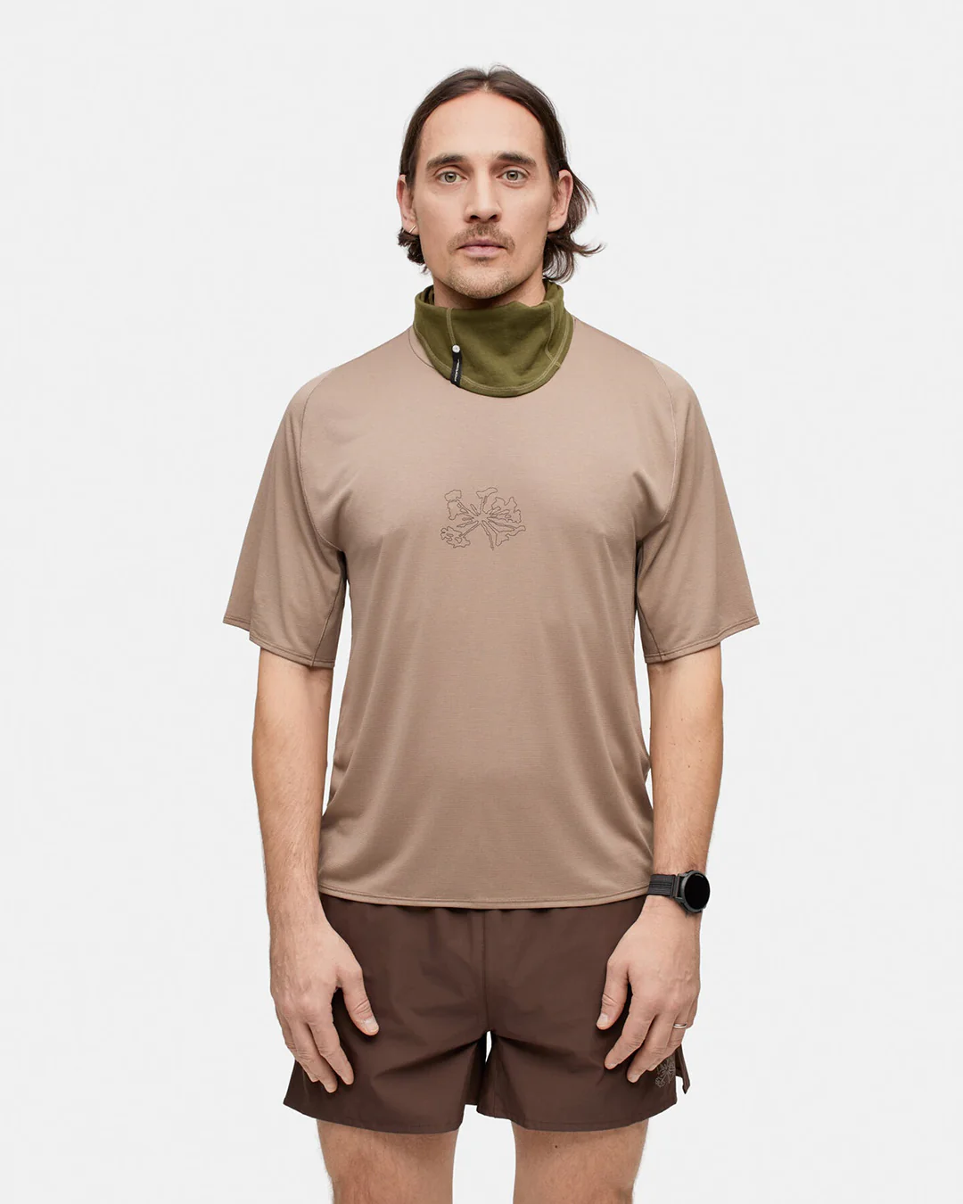 Portal Men's Lateral Peak SS Tee "Desert Taupe" - Image 3