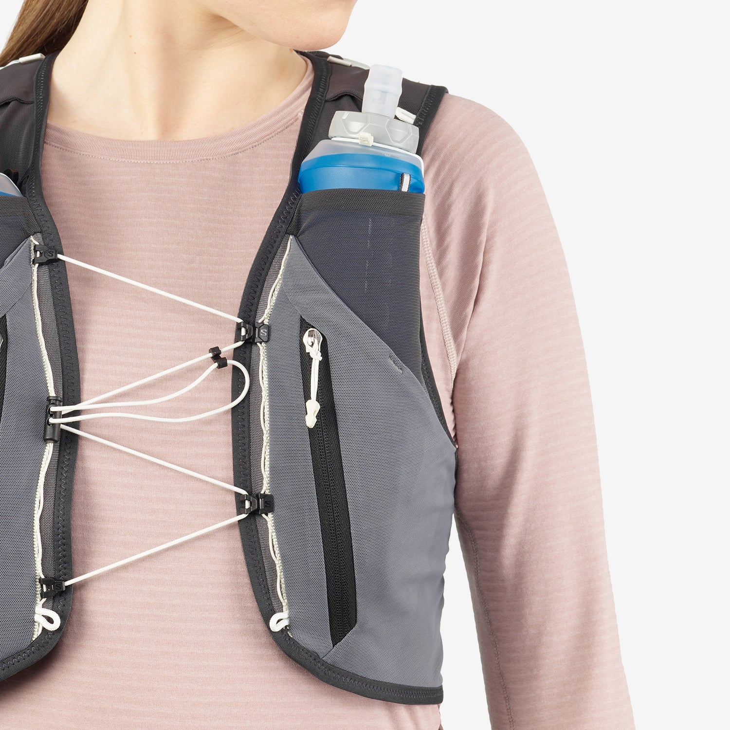 Salomon ADV Skin 12 Litre Gradient Hydration Vest Set "Phantom/Castelrock/Icicle" - Image 4