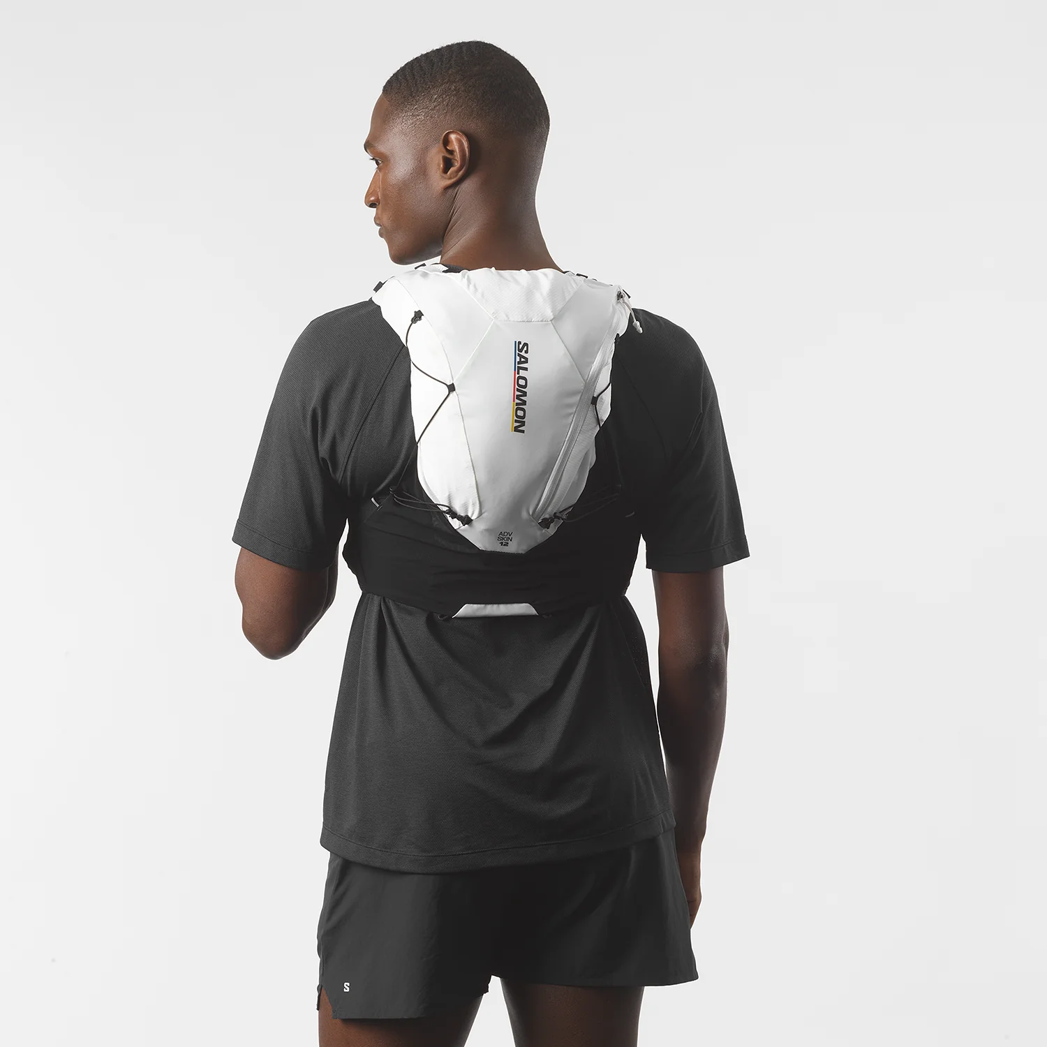 Salomon ADV Skin 12 Race Flag Hydration Vest Set "Black/White" - Image 5
