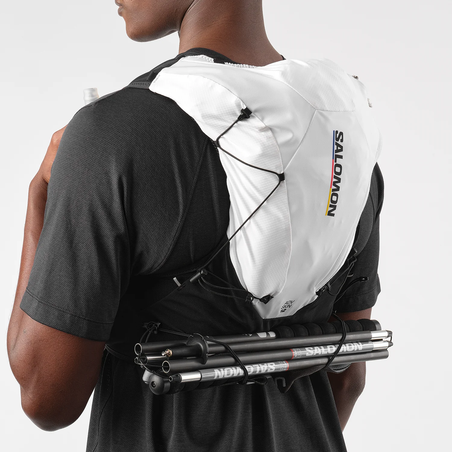 Salomon ADV Skin 12 Race Flag Hydration Vest Set "Black/White" - Image 6