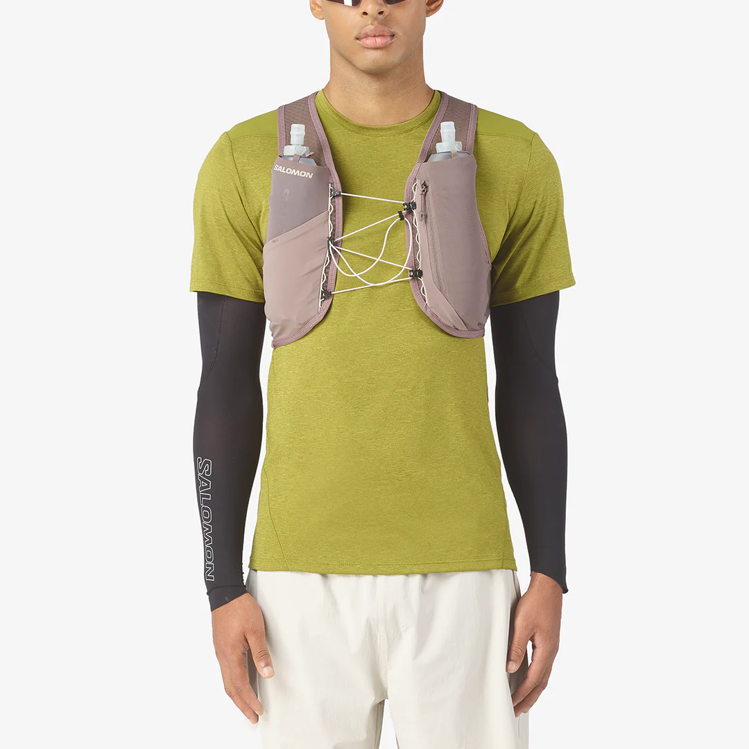 Salomon Unisex GRVL Skin 4 Hydration Vest Set "Iron/Silver Cloud" - Image 3