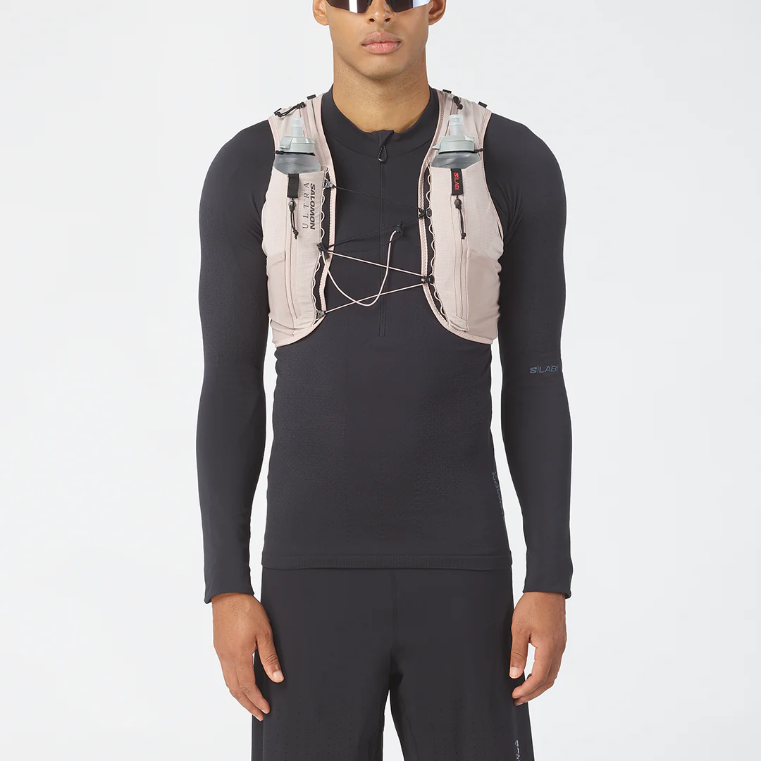 Salomon Unisex S/LAB Ultra 12 Hydration Vest Set "Goat/Black" - Image 3