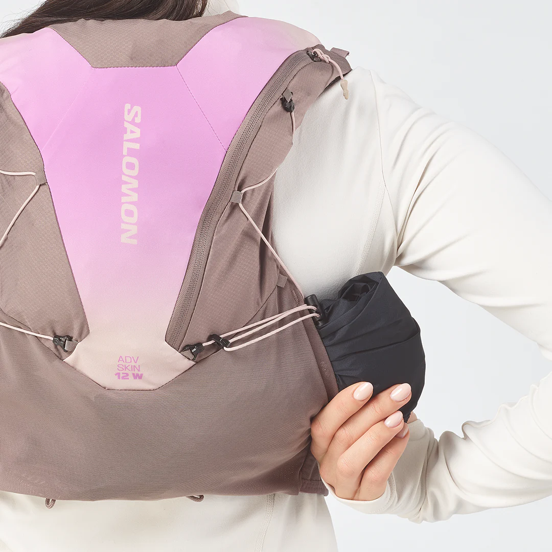 Salomon Women's ADV Skin 12 Gradient Hydration Vest Set "Iron/Shadow Gray/Iris Orchid" - Image 8