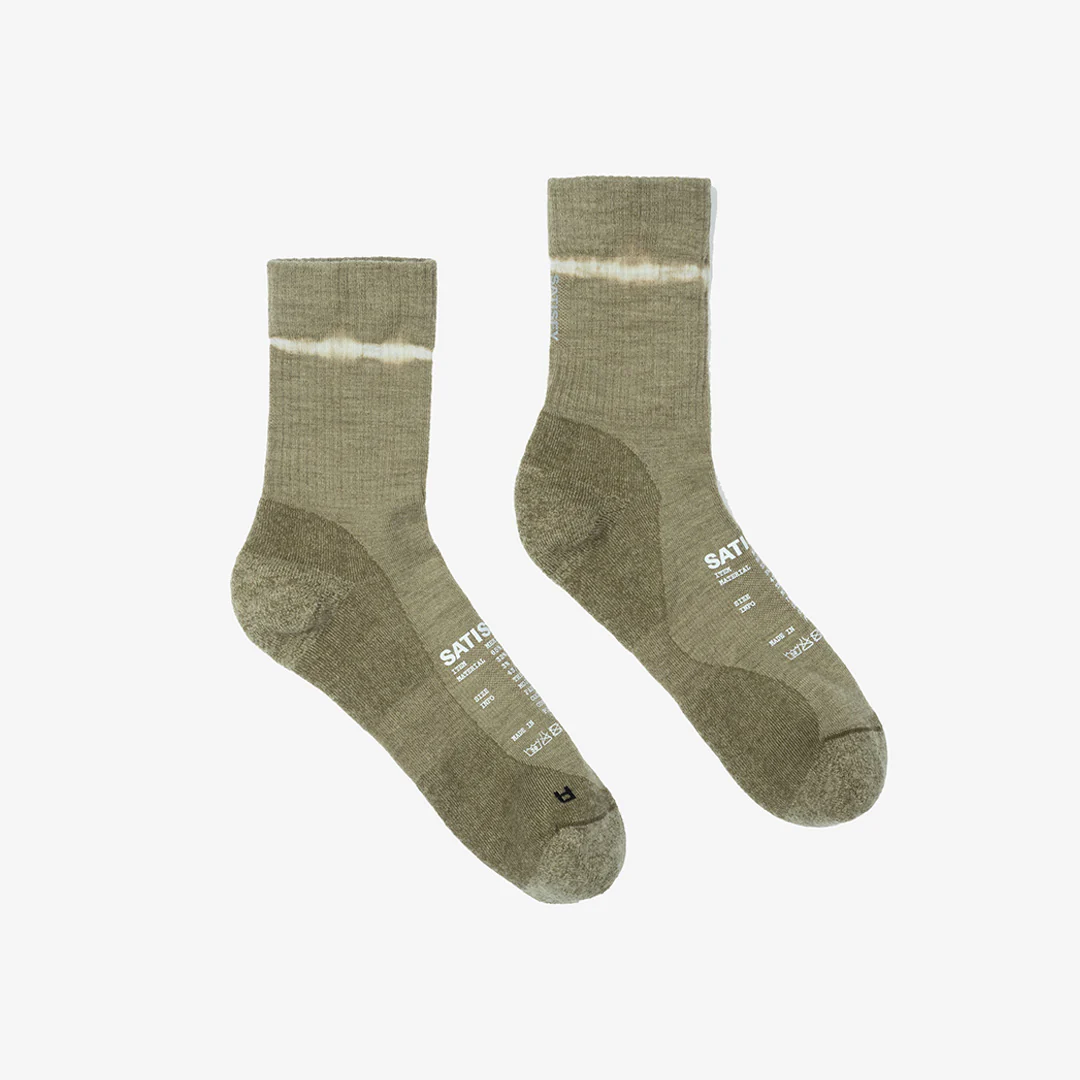 Satisfy Merino Nylon Tube Socks "Tie-Dye Covert Green"