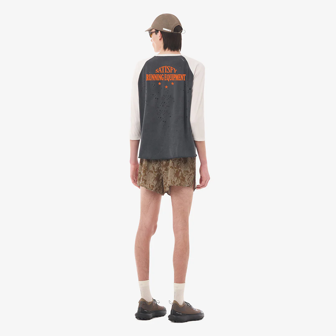 Satisfy Mothtech™ Baseball Tee "Aged Black/Off-White" - Image 4
