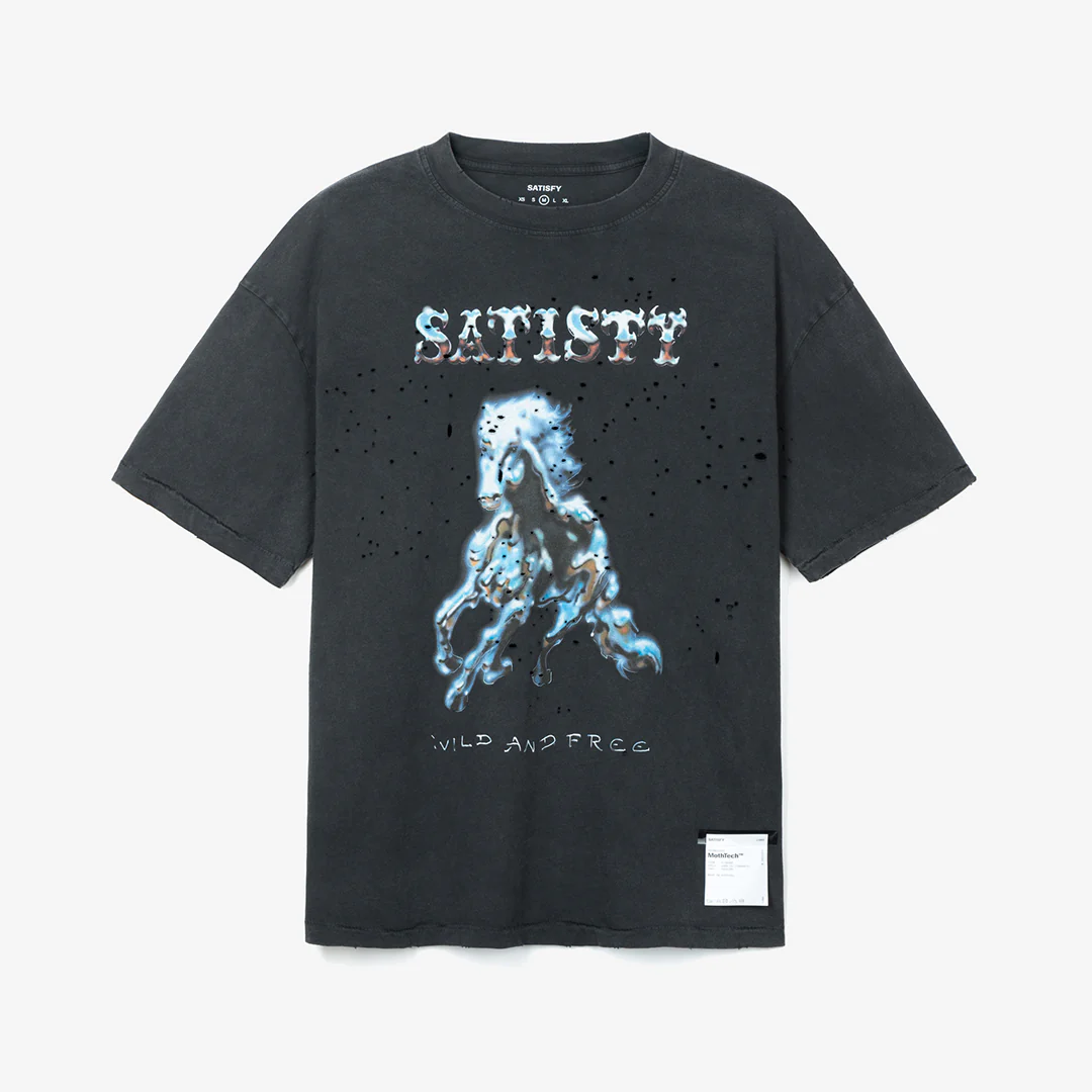 Satisfy Mothtech™ T‑Shirt "Aged Black 00A16"