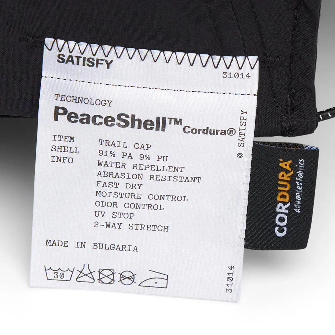 Satisfy Peaceshell™ Cordura® Trail Cap "Black" - Image 6