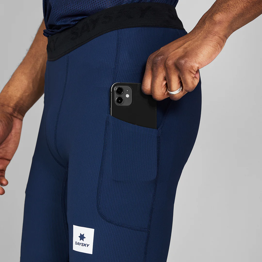 Saysky Men's Combat+ Rib Short Tights 8" "Blue" - Image 5