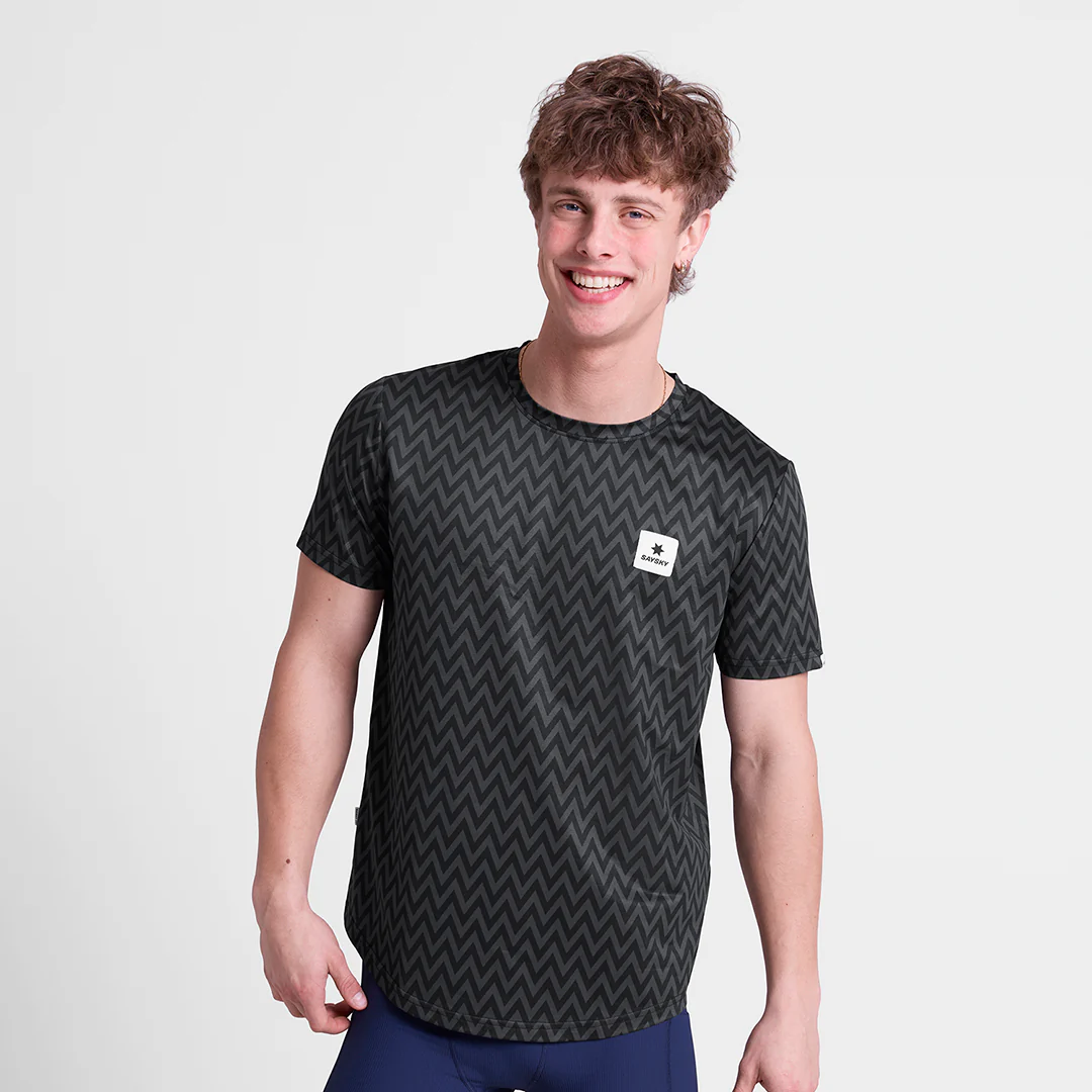 Saysky Men's Combat T-Shirt "Black Zig Zag" - Image 3