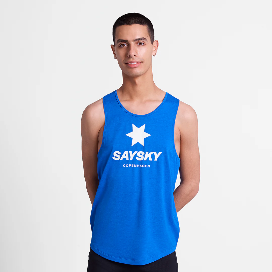 Saysky Men's Logo Combat Pro Singlet "Blue" - Image 3