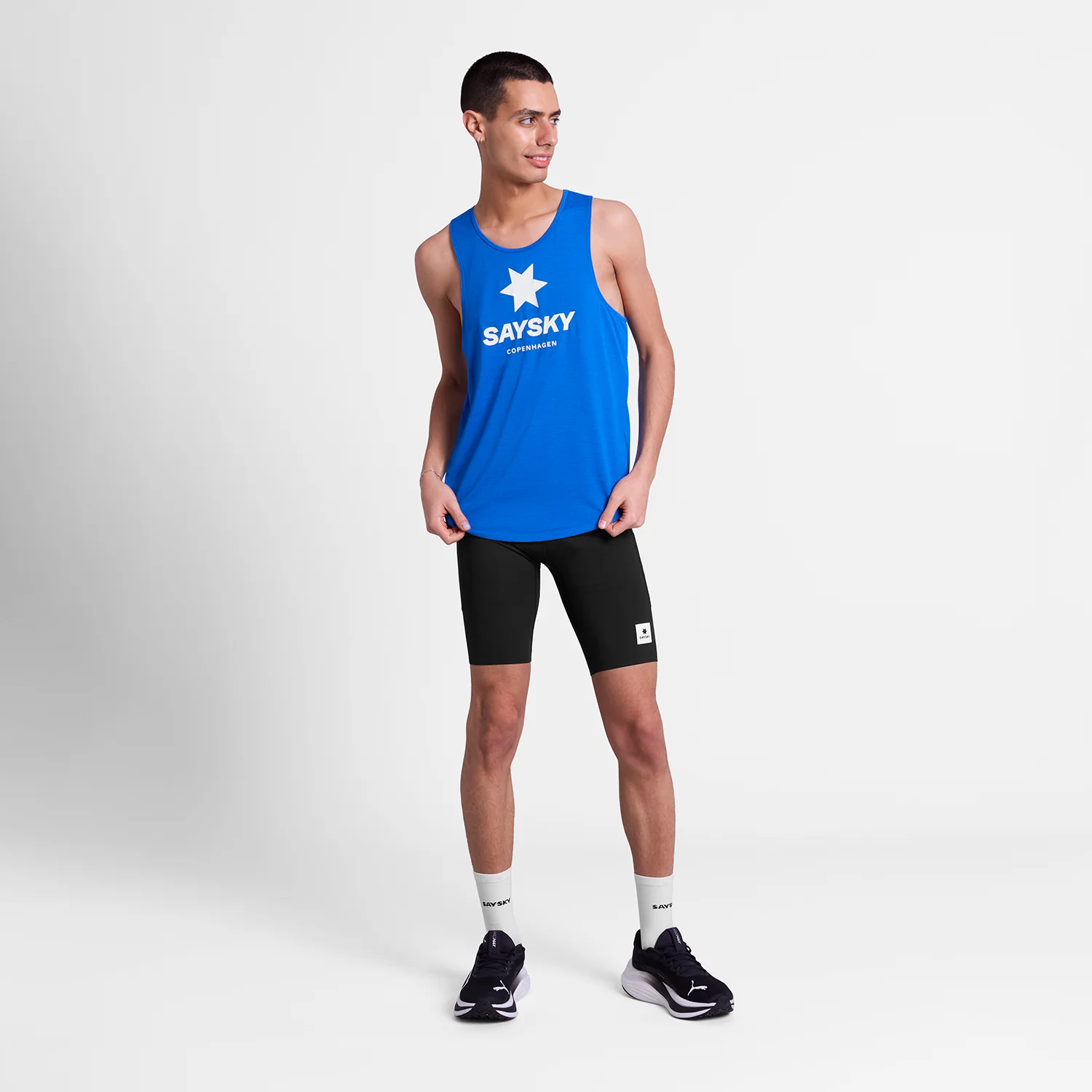 Saysky Men's Logo Combat Pro Singlet "Blue" - Image 5
