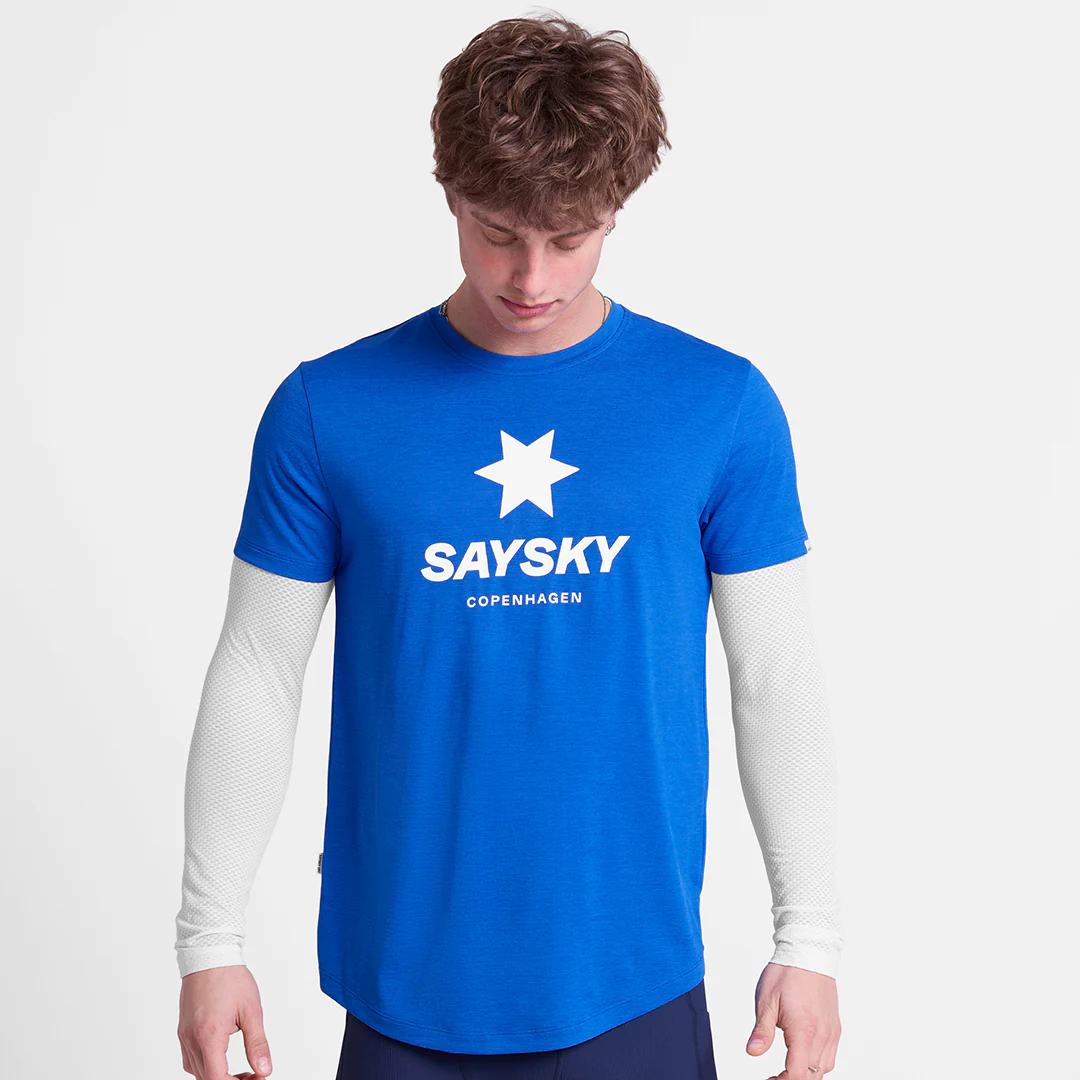 Saysky Men's Logo Combat Pro T-Shirt "Blue" - Image 3