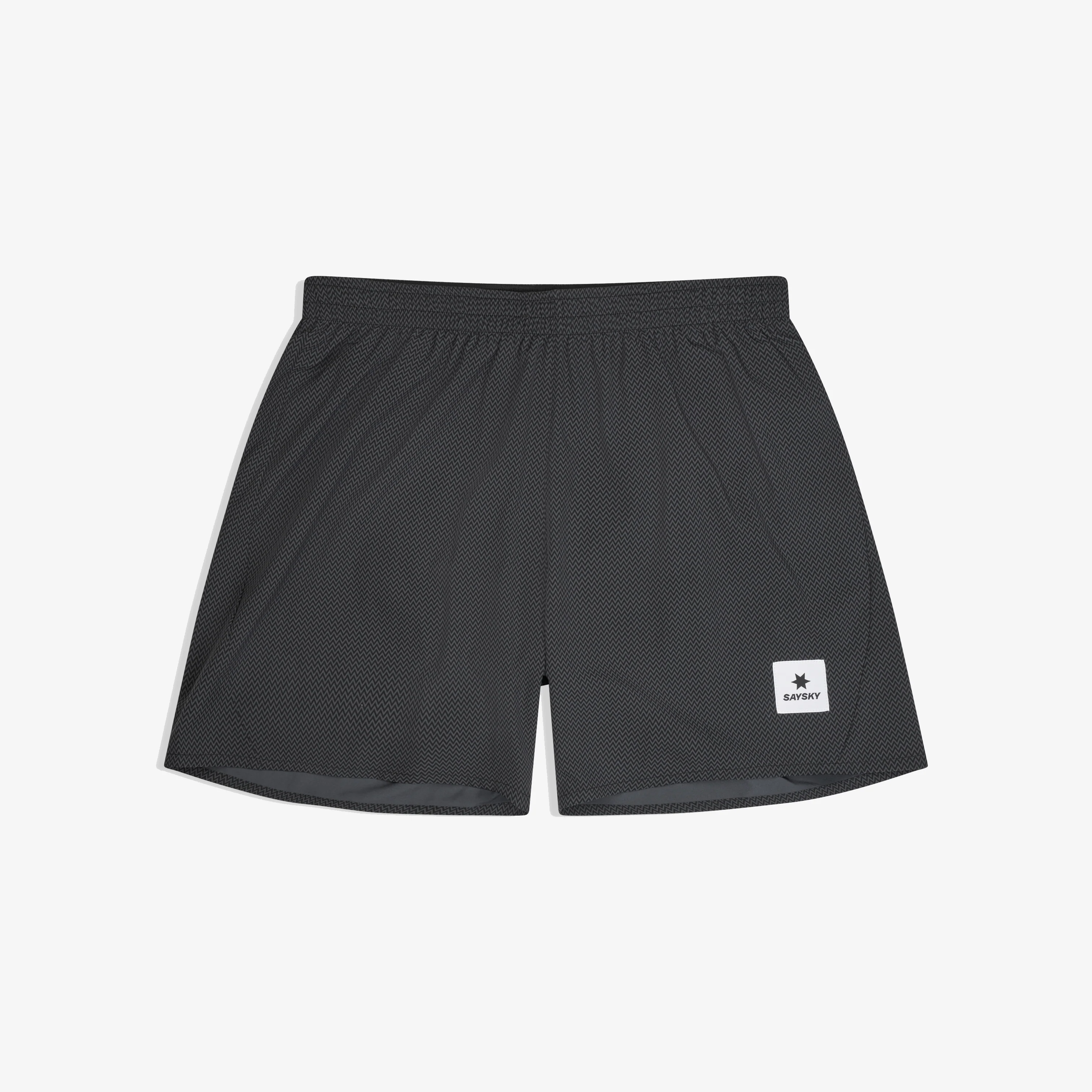 Saysky Men's Pace Shorts 5" "Black Zig Zag"