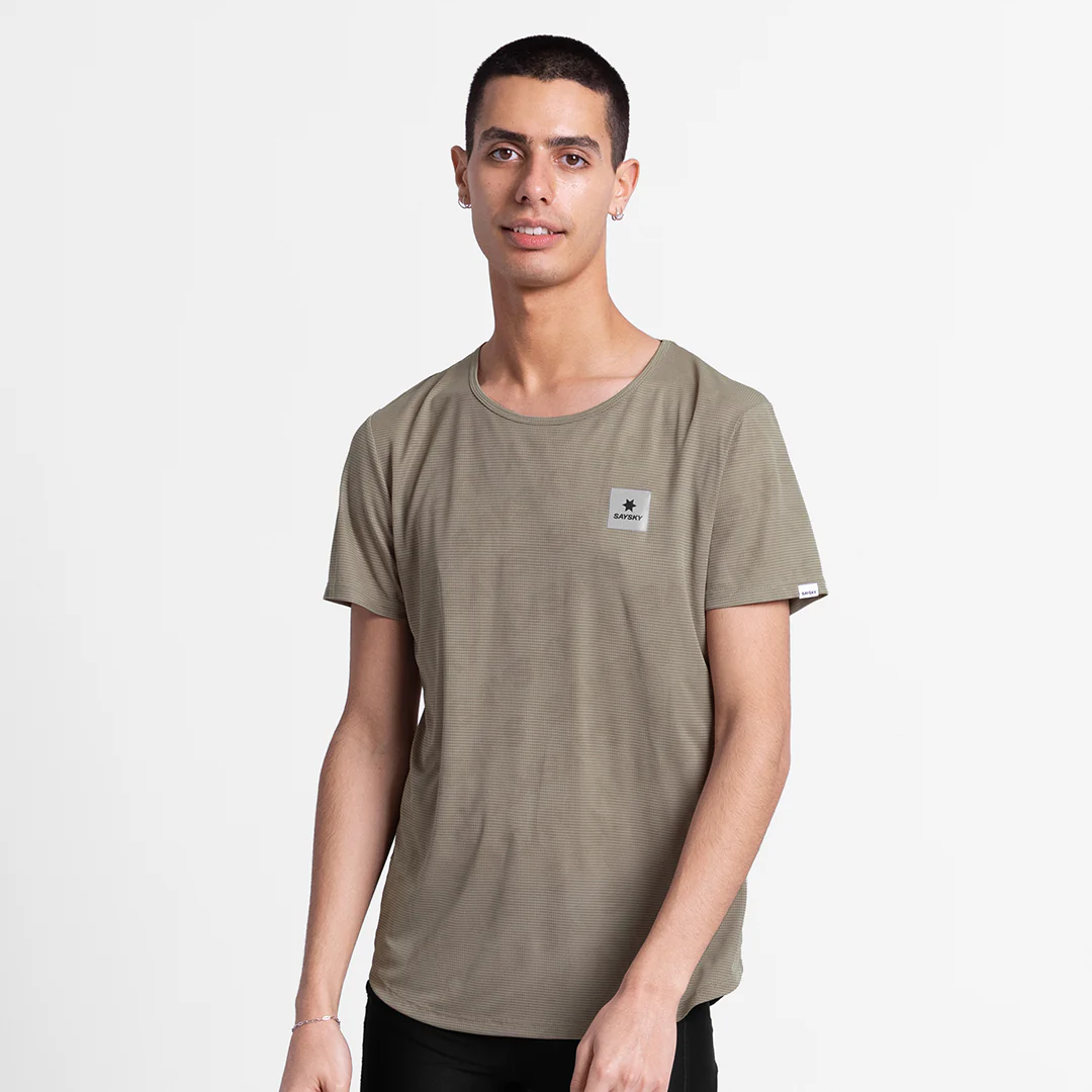 Saysky Men's Reactive Flow T-Shirt "Dark Beige" - Image 3