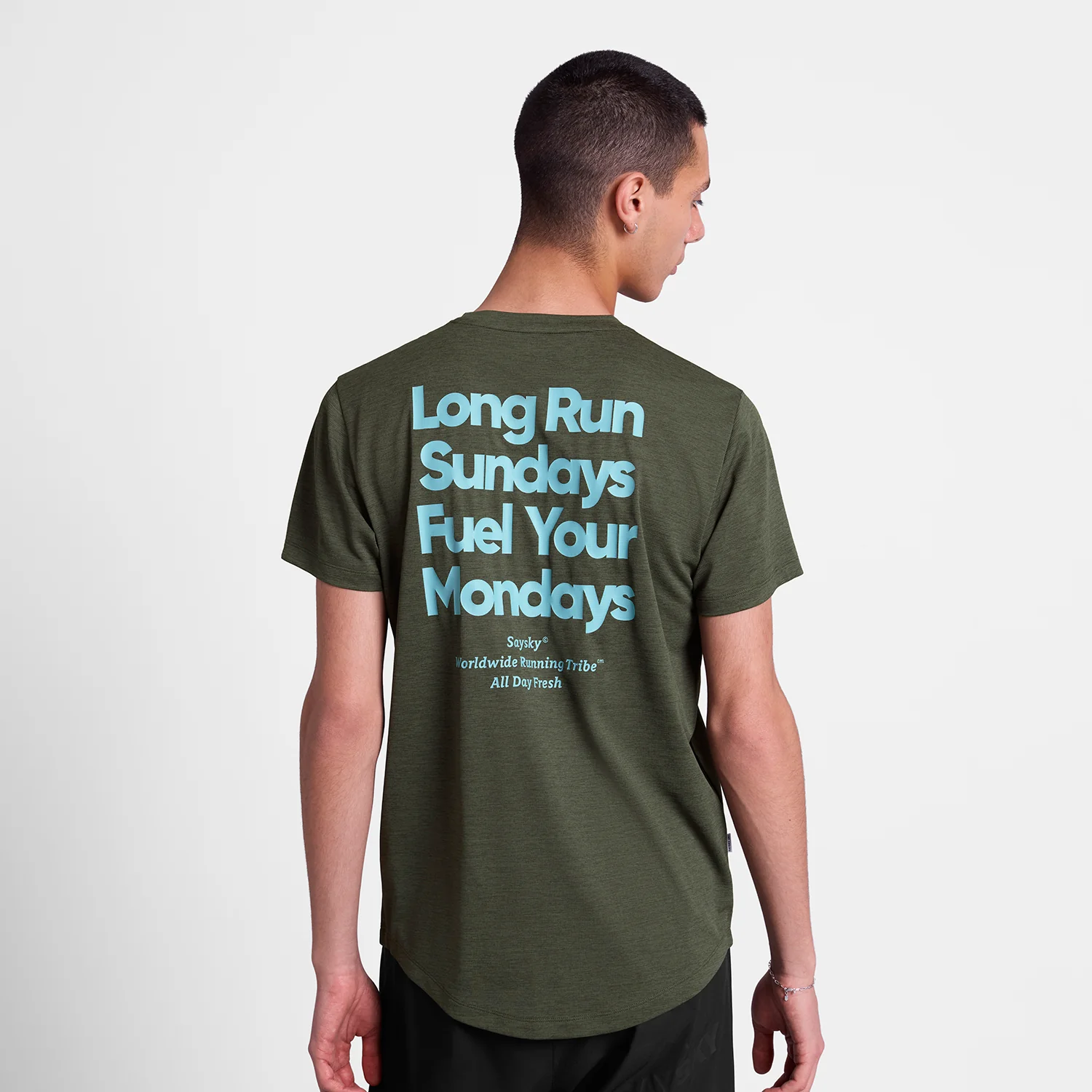 Saysky Men's Statement Combat Pro T-Shirt "Long Run Sundays" - Image 3