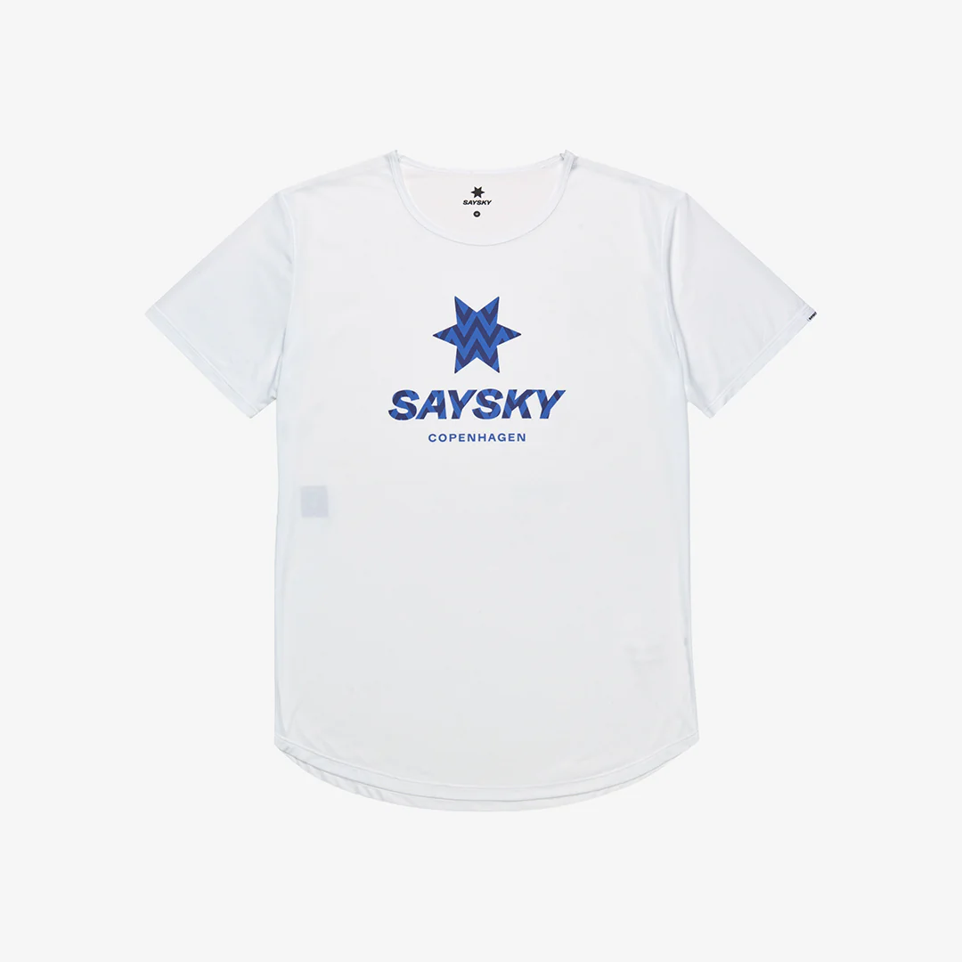 Saysky Men's Zig Zag Flow T-Shirt "White"