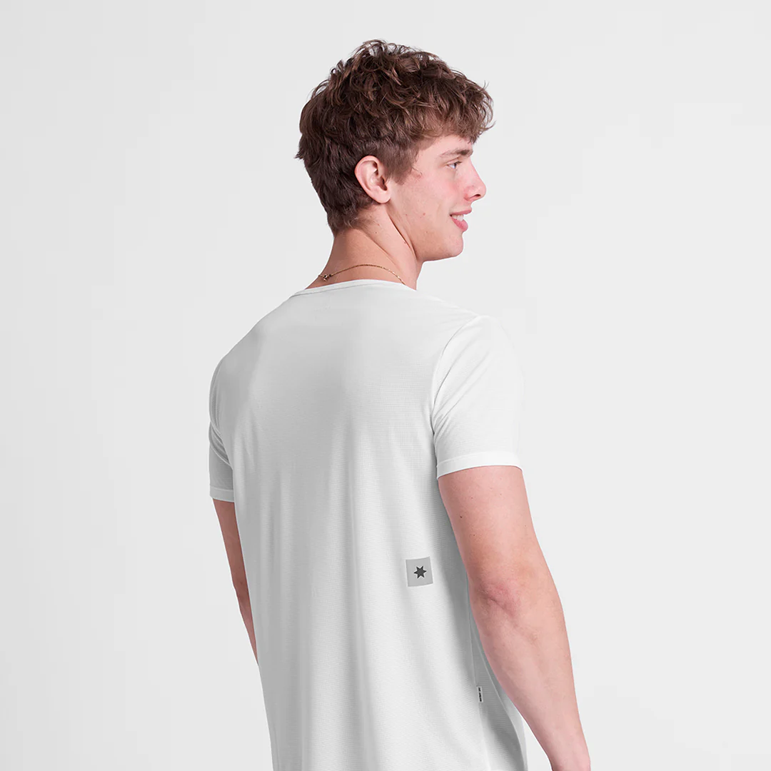 Saysky Men's Zig Zag Flow T-Shirt "White" - Image 4